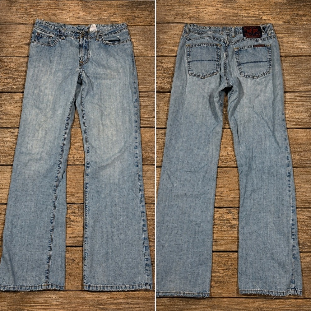 VTG Y2K Lucky Brand Dungaree Light Wash Straight Leg Jean 29 Boho Grunge Indie